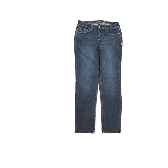 Apt. 9 Straight Leg Curvy Women's size 8 Dark Wash Blue Denim Jeans - Picture 1 of 4